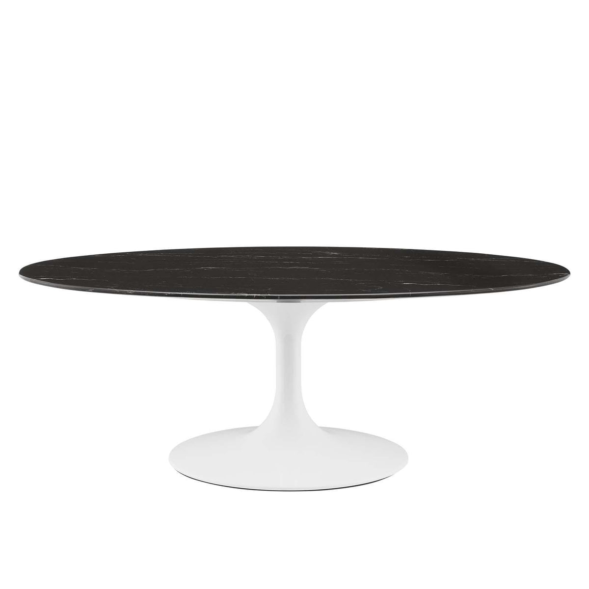 Modway Furniture Modern Lippa 48" Oval Artificial Marble Coffee Table - EEI-5193
