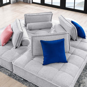 Modway Furniture Modern Saunter Tufted Fabric Fabric 4-Piece Sectional Sofa - EEI-5208