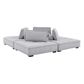 Modway Furniture Modern Saunter Tufted Fabric Fabric 4-Piece Sectional Sofa - EEI-5208