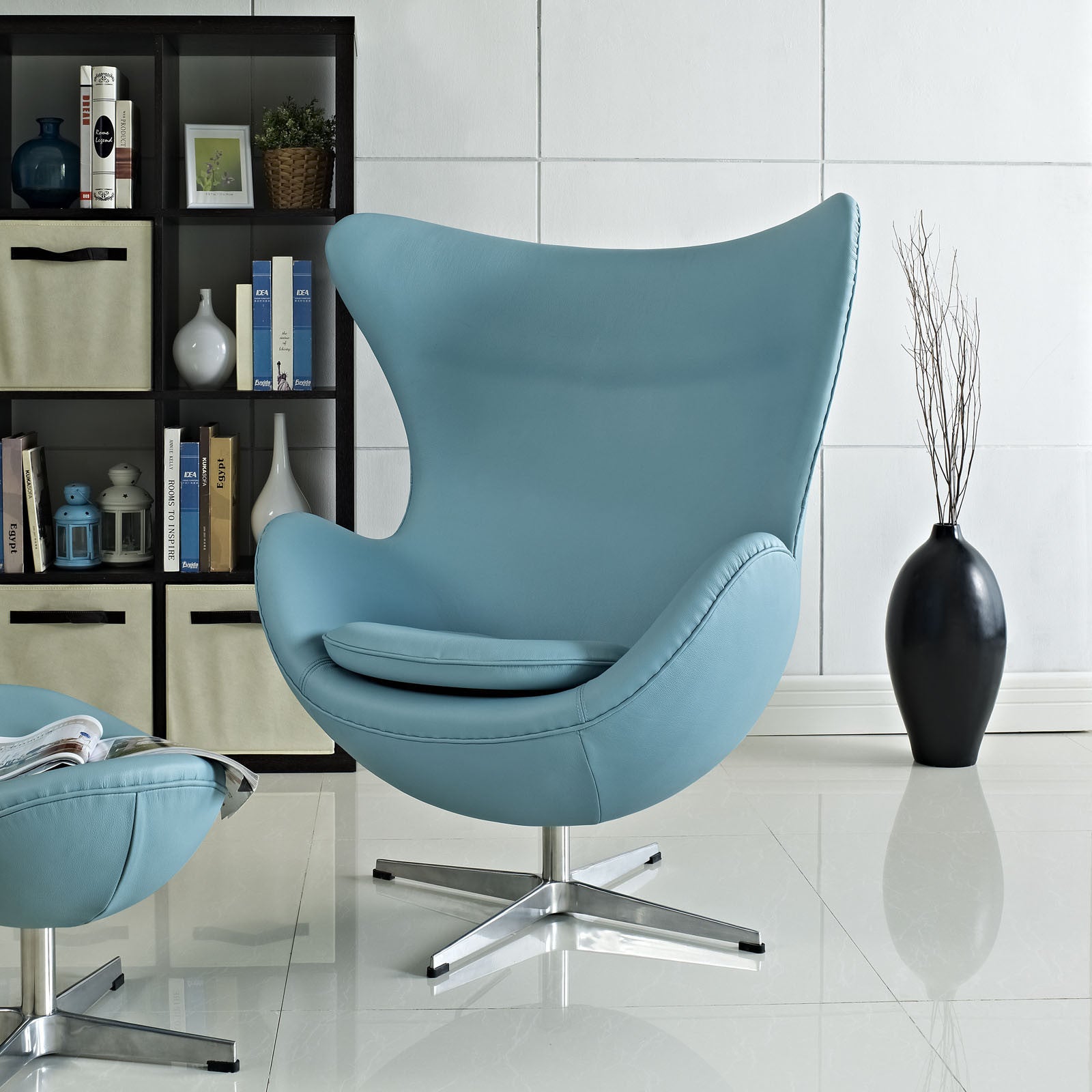 Modway Furniture Modern Glove Leather Lounge Chair EEI-528-Minimal & Modern