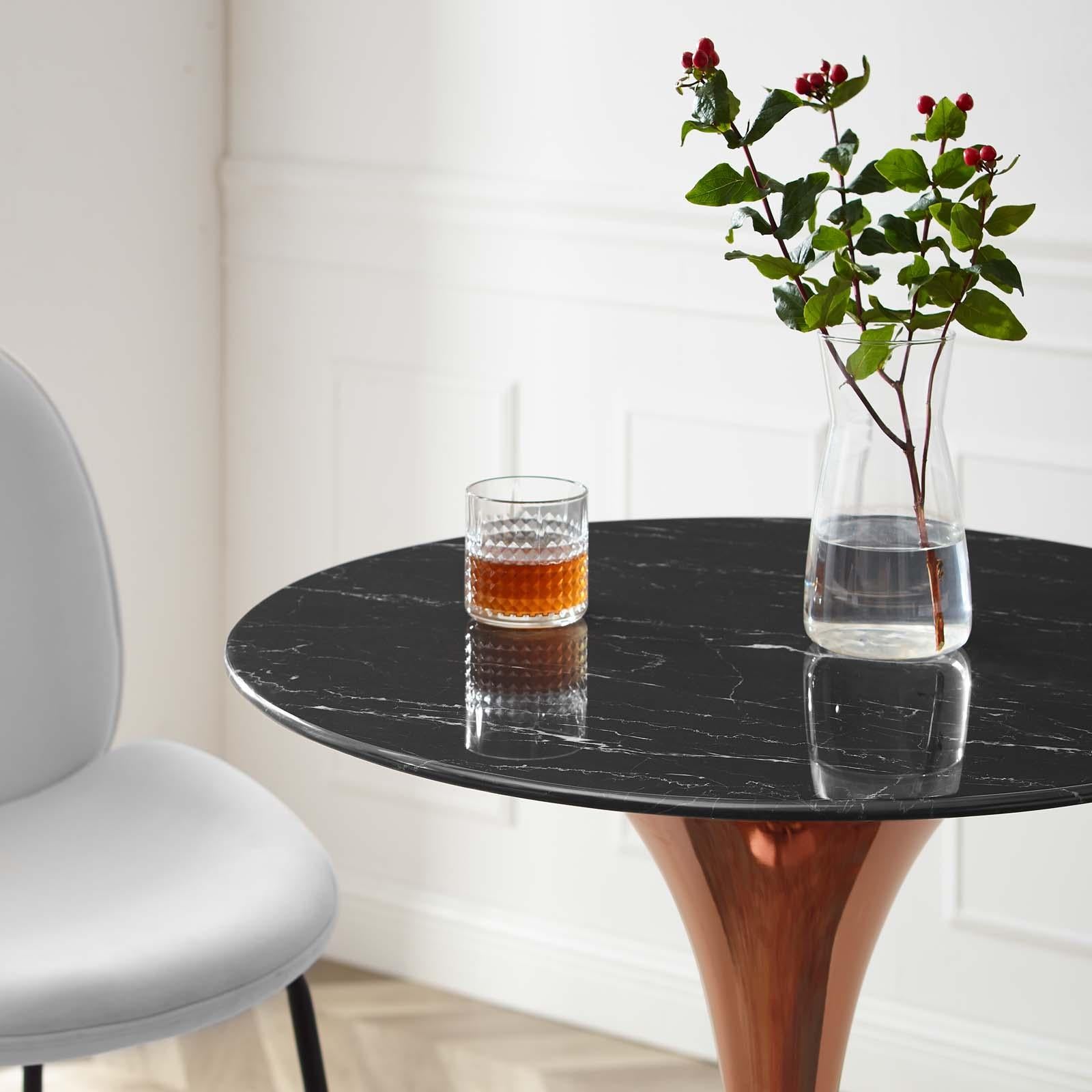 Modway Furniture Modern Lippa 28" Artificial Marble Bar Table - EEI-5293