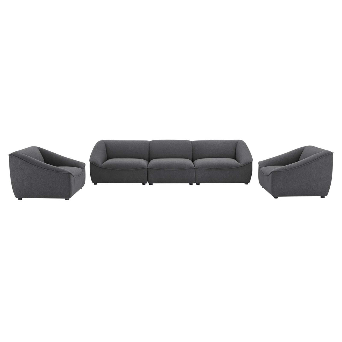 Modway Furniture Modern Comprise 5-Piece Living Room Set - EEI-5407