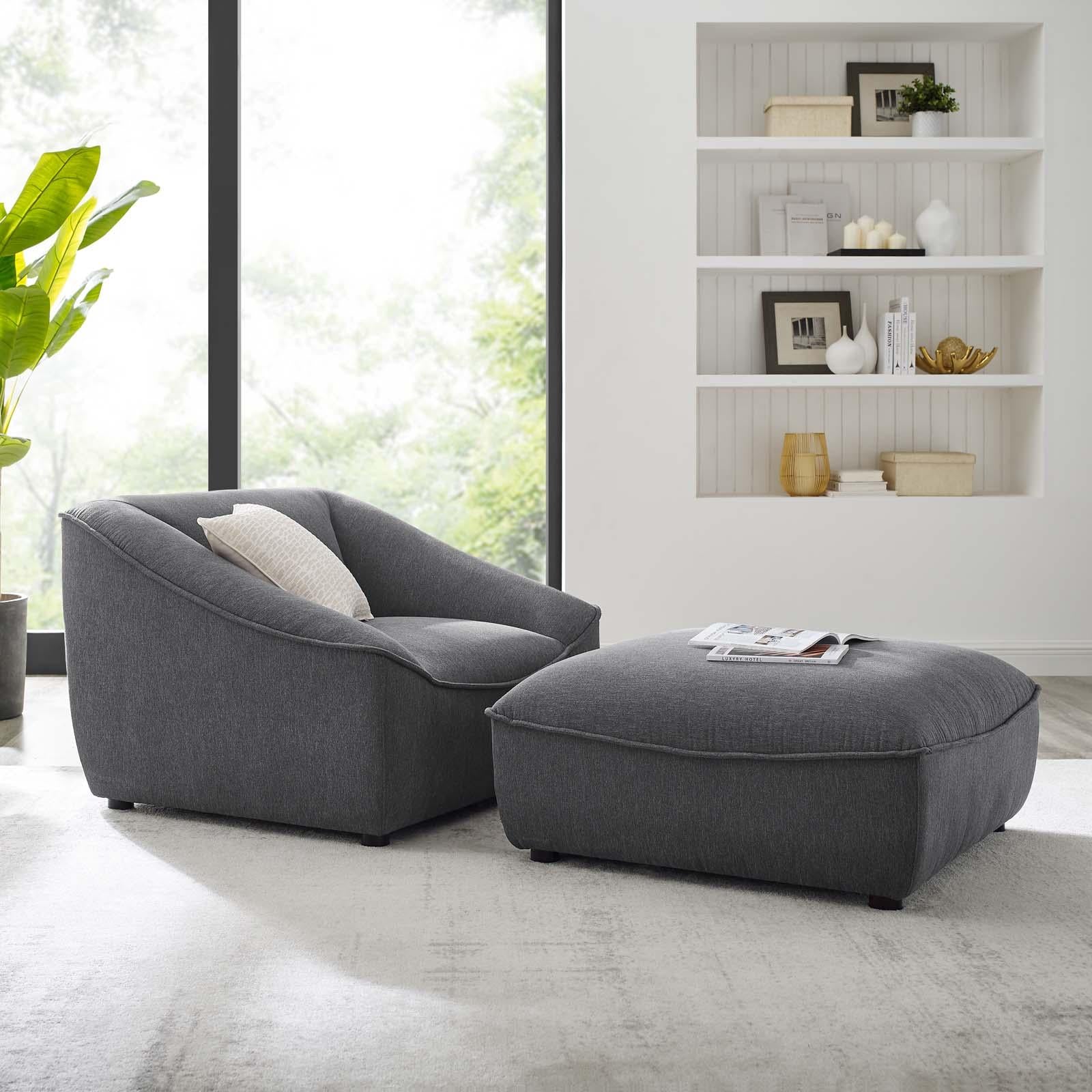 Modway Furniture Modern Comprise 2-Piece Living Room Set - EEI-5412