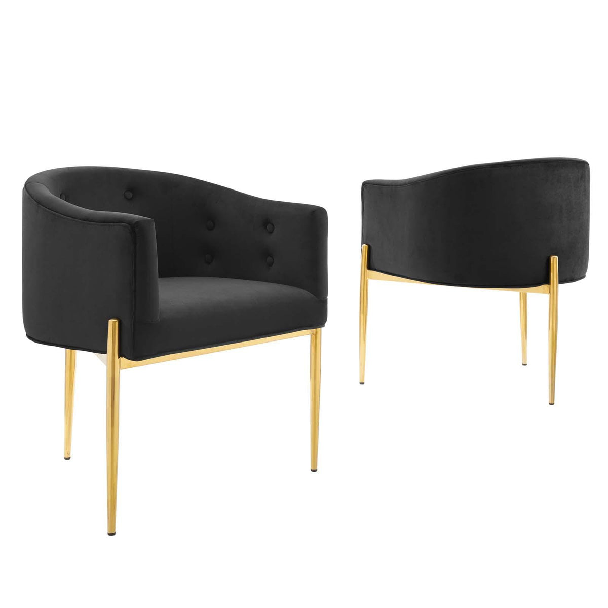 Modway Furniture Modern Savour Tufted Performance Velvet Accent Chairs - Set of 2 - EEI-5415