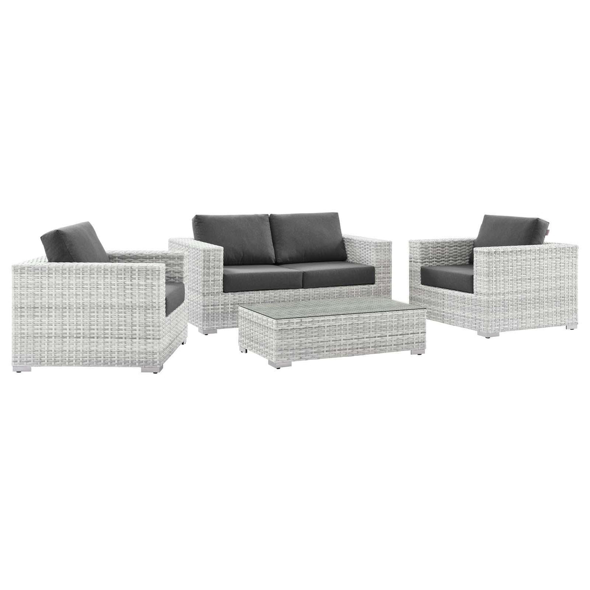 Modway Furniture Modern Convene 4-Piece Outdoor Patio Set - EEI-5446
