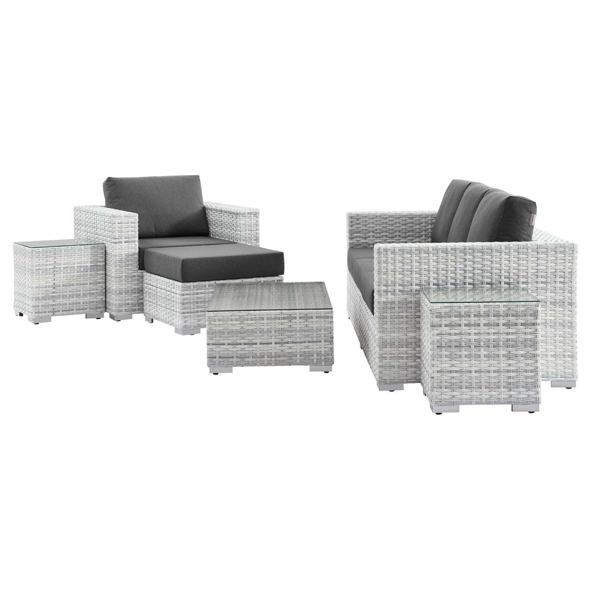 Modway Furniture Modern Convene 6-Piece Outdoor Patio Set - EEI-5449