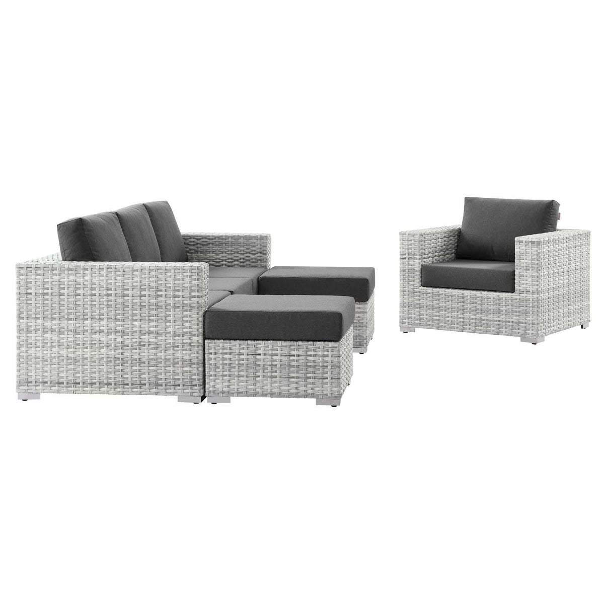 Modway Furniture Modern Convene 4-Piece Outdoor Patio Set - EEI-5451
