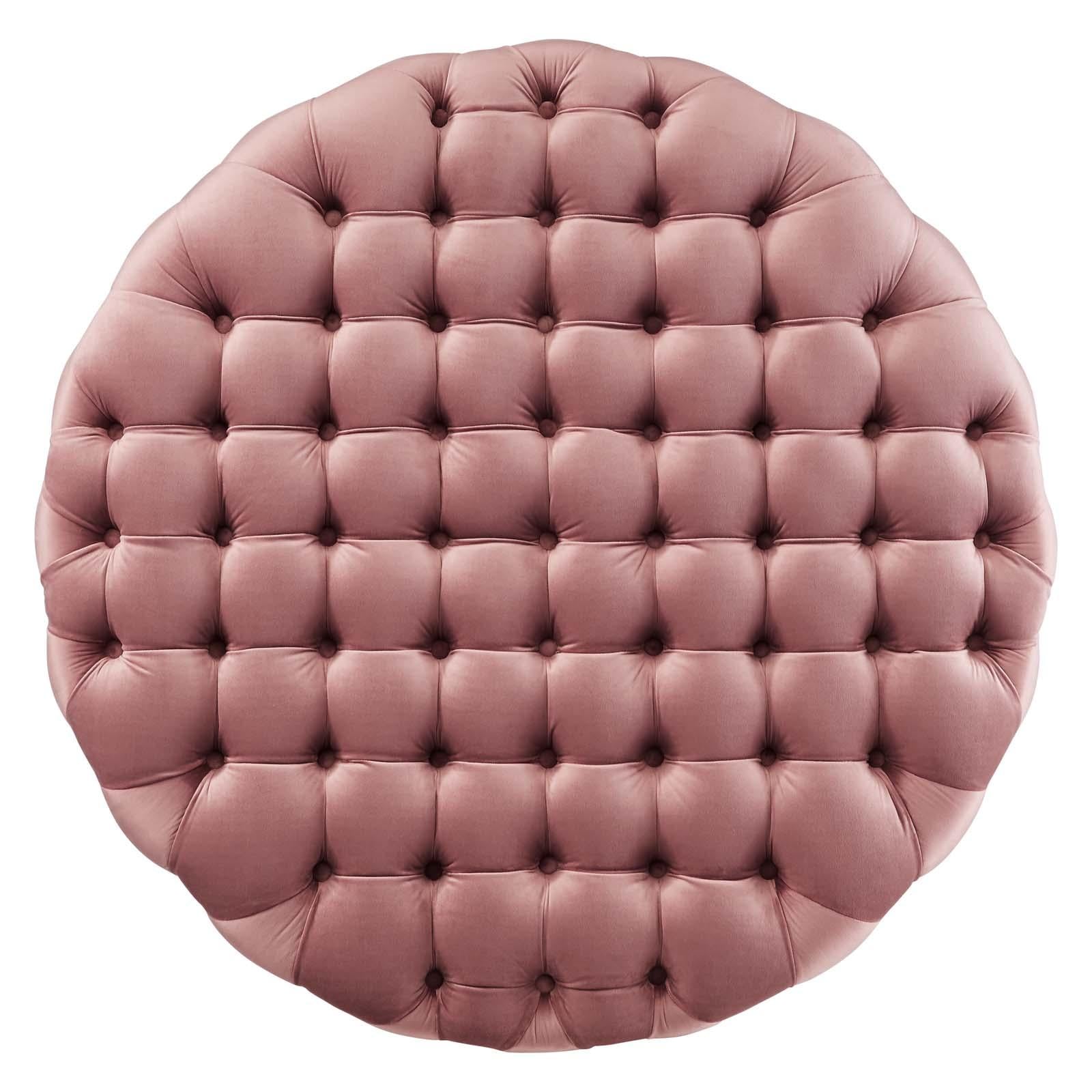 Modway Furniture Modern Amour Tufted Button Large Round Performance Velvet Ottoman - EEI-5469