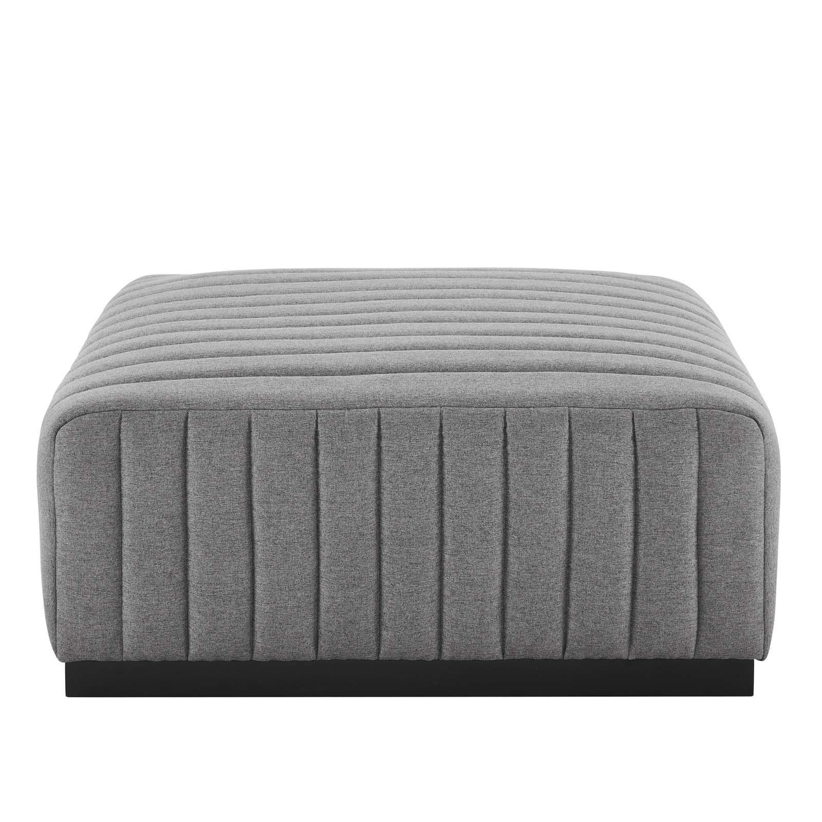 Modway Furniture Modern Conjure Channel Tufted Upholstered Fabric Ottoman - EEI-5501