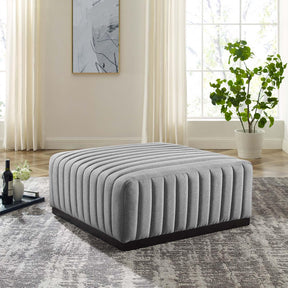 Modway Furniture Modern Conjure Channel Tufted Upholstered Fabric Ottoman - EEI-5501