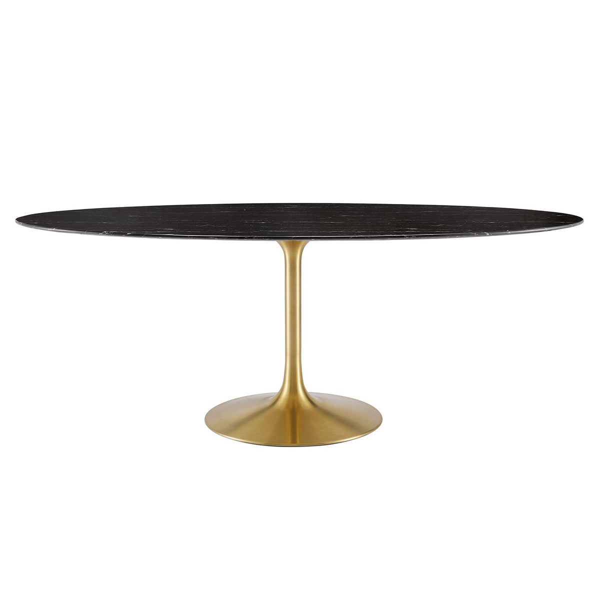 Modway Furniture Modern Lippa 78" Oval Artificial Marble Dining Table - EEI-5528