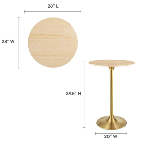 Modway Furniture Modern Lippa 28" Wood Bar Table - EEI-5530
