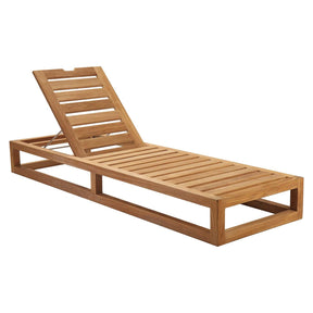 Modway Furniture Modern Newbury Outdoor Patio Premium Grade A Teak Wood Lounge Chair - EEI-5534