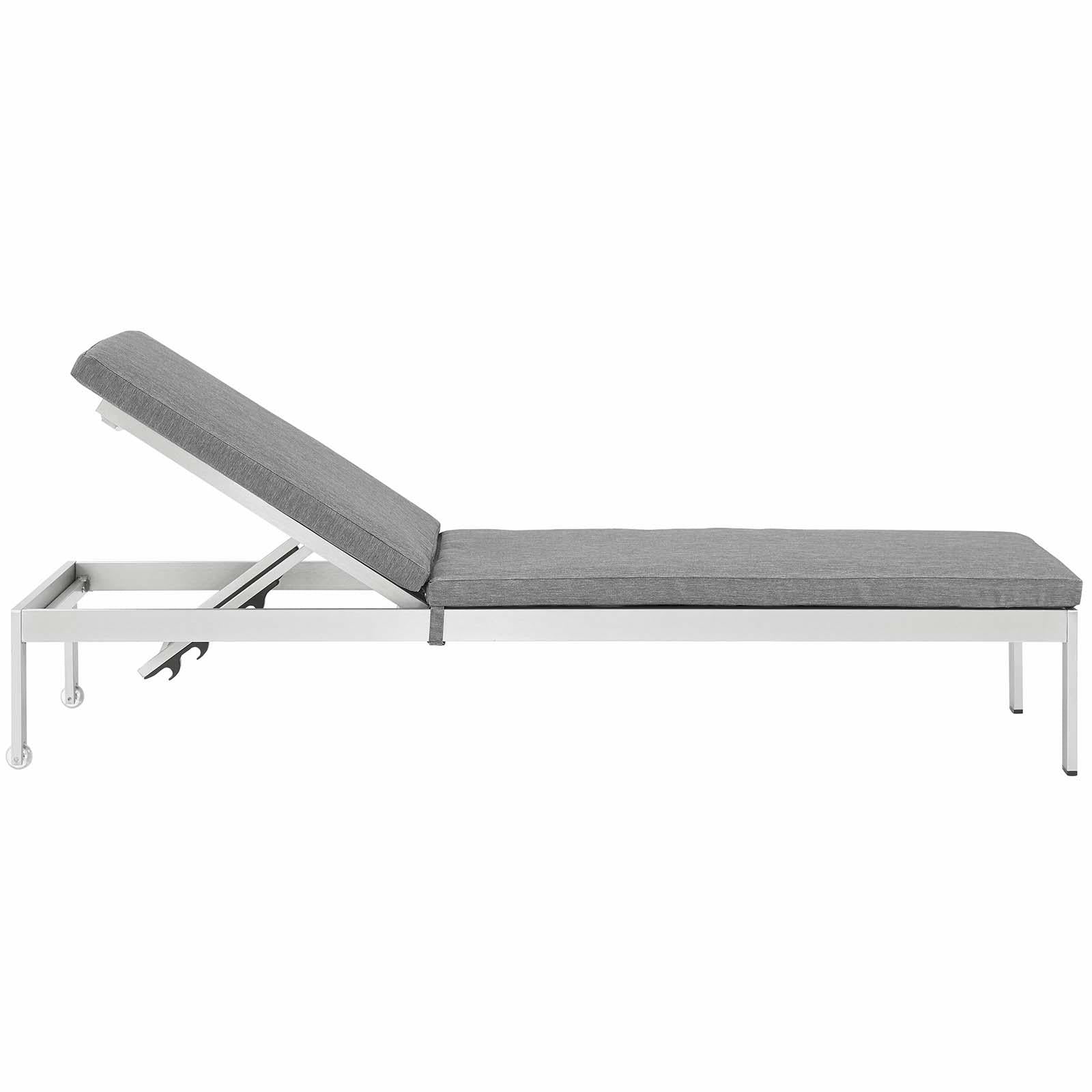 Modway Furniture Modern Shore Outdoor Patio Aluminum Chaise with Cushions - EEI-5547