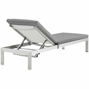 Modway Furniture Modern Shore Outdoor Patio Aluminum Chaise with Cushions - EEI-5547