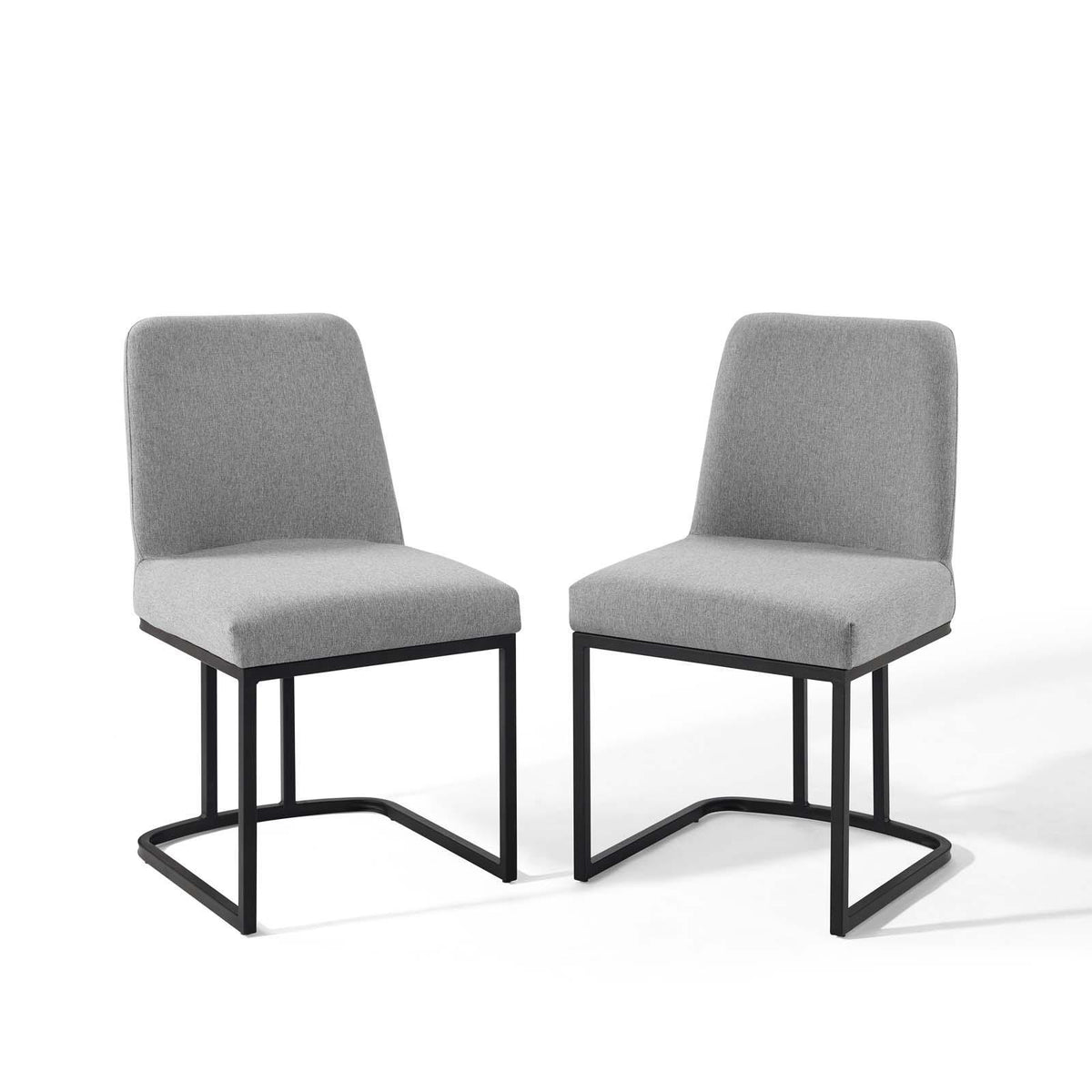 Modway Furniture Modern Amplify Sled Base Upholstered Fabric Dining Chairs - Set of 2 - EEI-5570