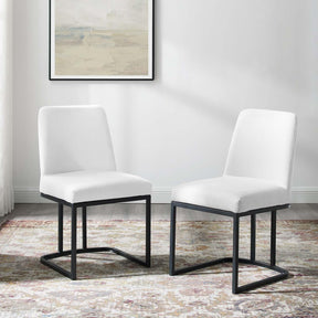 Modway Furniture Modern Amplify Sled Base Upholstered Fabric Dining Chairs - Set of 2 - EEI-5570