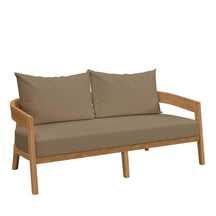 Modway Furniture Modern Brisbane Teak Wood Outdoor Patio Loveseat - EEI-5601