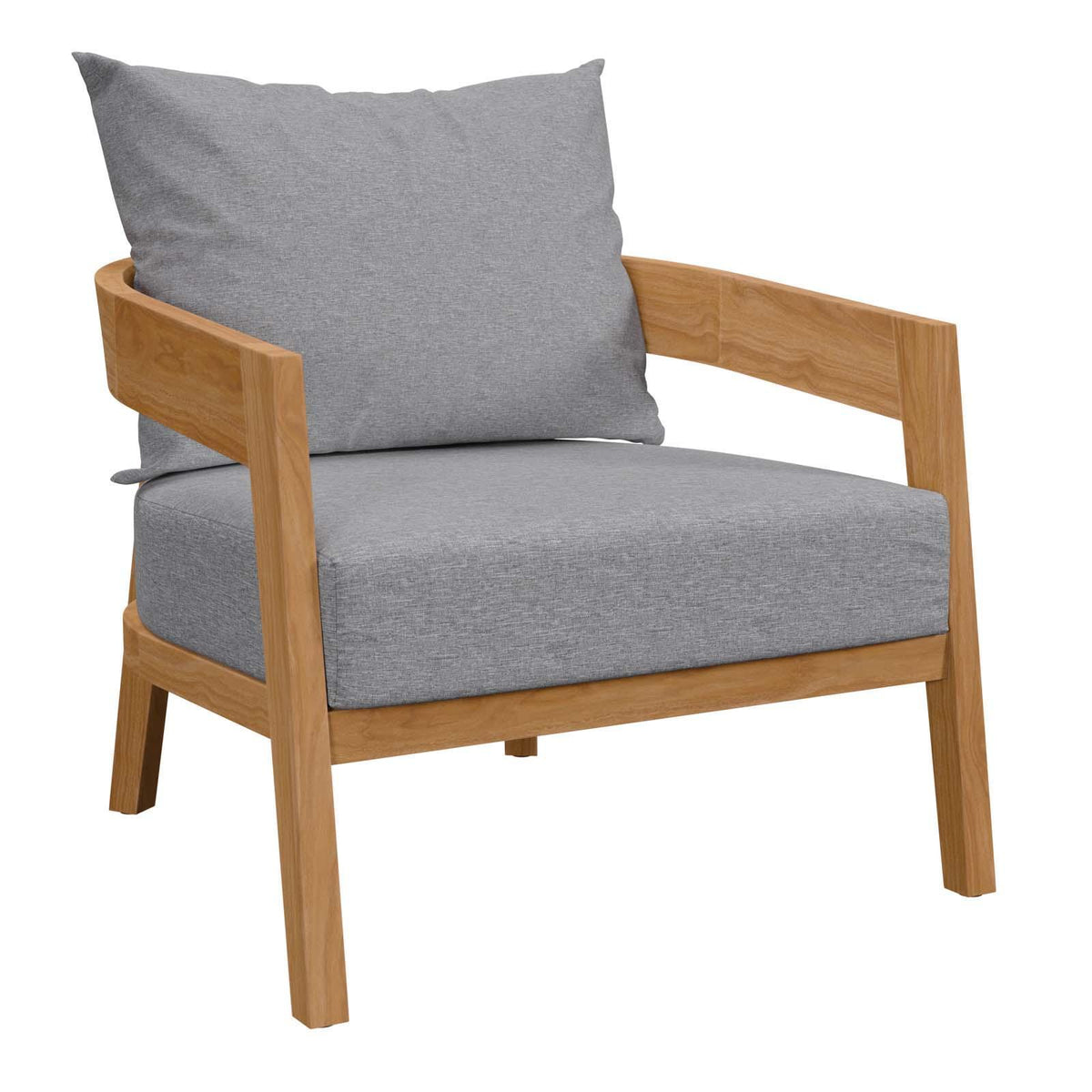 Modway Furniture Modern Brisbane Teak Wood Outdoor Patio Armchair - EEI-5602