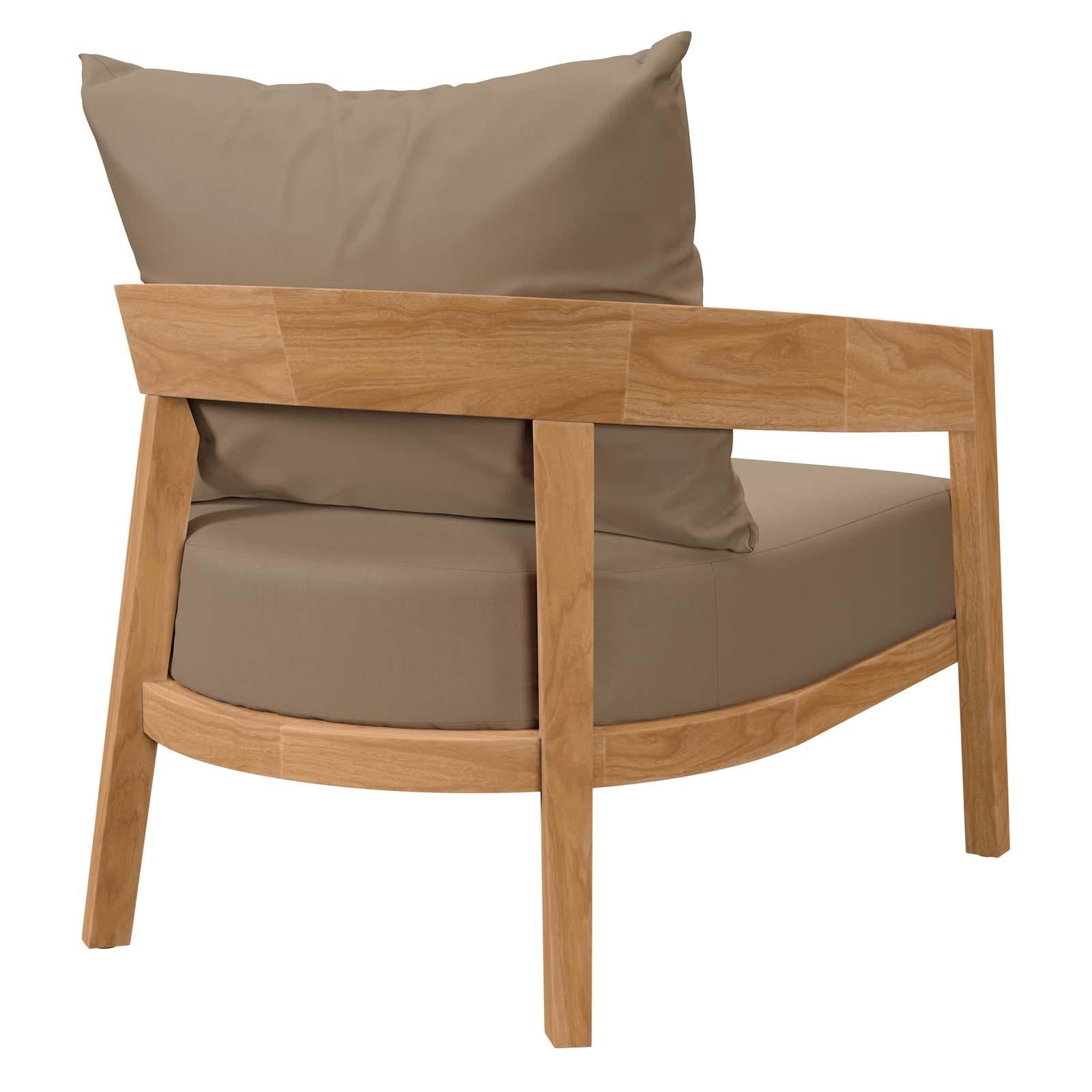 Modway Furniture Modern Brisbane Teak Wood Outdoor Patio Armchair - EEI-5602