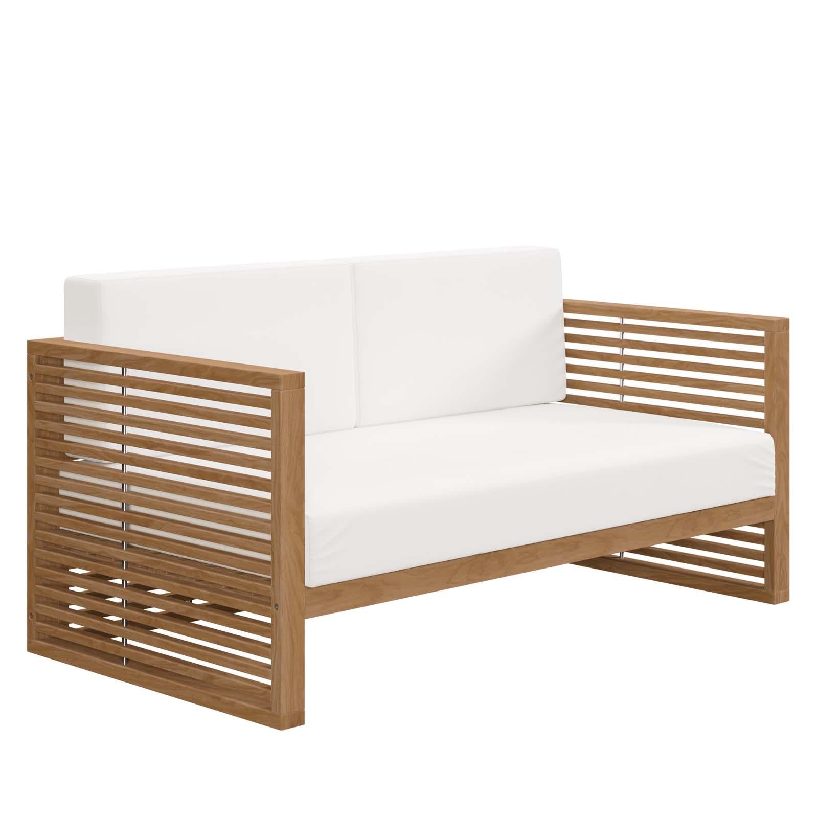 Modway Furniture Modern Carlsbad Teak Wood Outdoor Patio Loveseat - EEI-5605