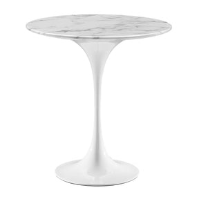 Modway Furniture Modern Lippa 20" Round Artificial Marble Side Table - EEI-5680