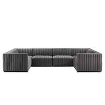 Modway Furniture Modern Conjure Channel Tufted Performance Velvet 6-Piece Sectional - EEI-5773