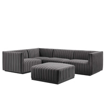Modway Furniture Modern Conjure Channel Tufted Performance Velvet 5-Piece Sectional - EEI-5774