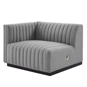Modway Furniture Modern Conjure Channel Tufted Upholstered Fabric 5-Piece L-Shaped Sectional - EEI-5794