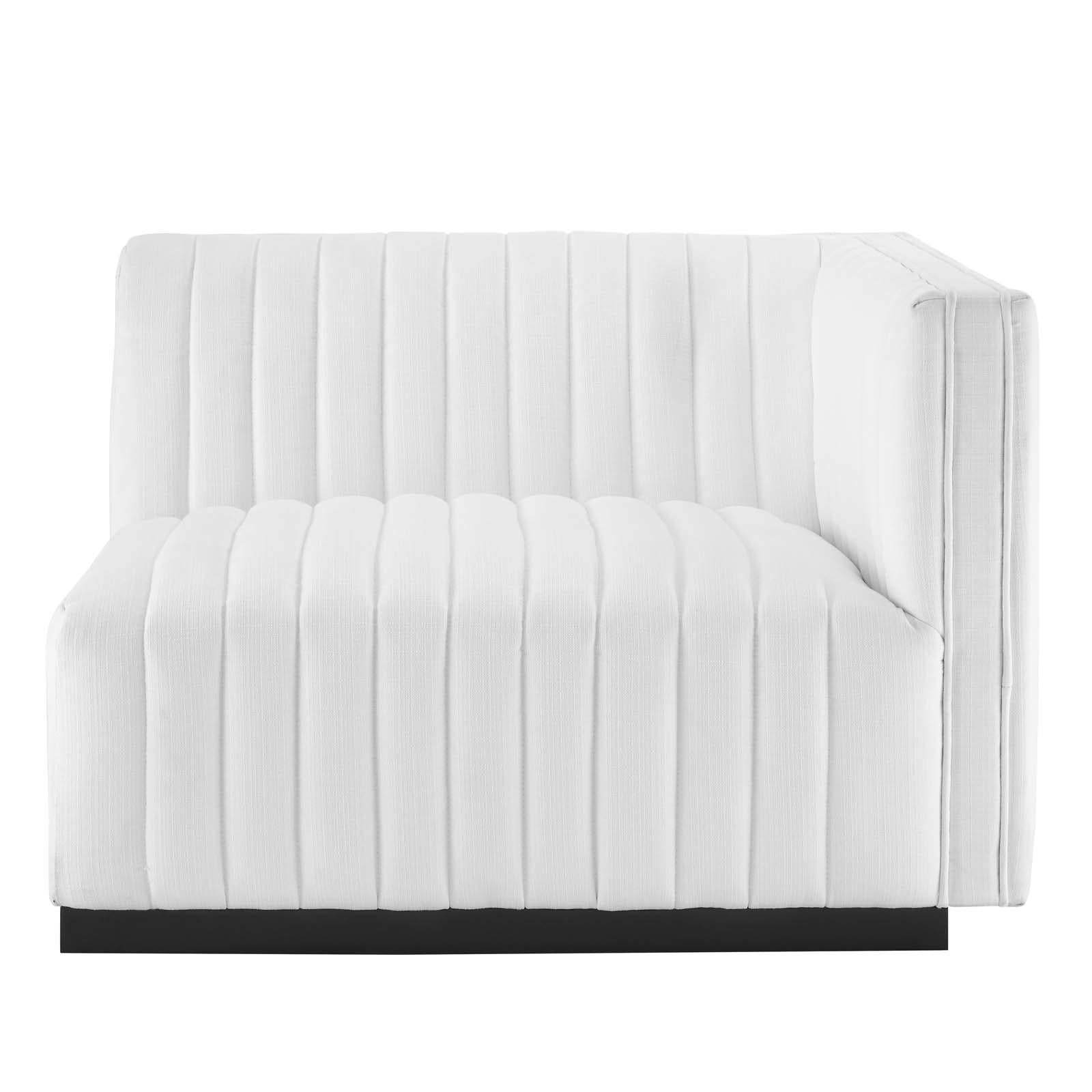 Modway Furniture Modern Conjure Channel Tufted Upholstered Fabric 6-Piece U-Shaped Sectional - EEI-5795