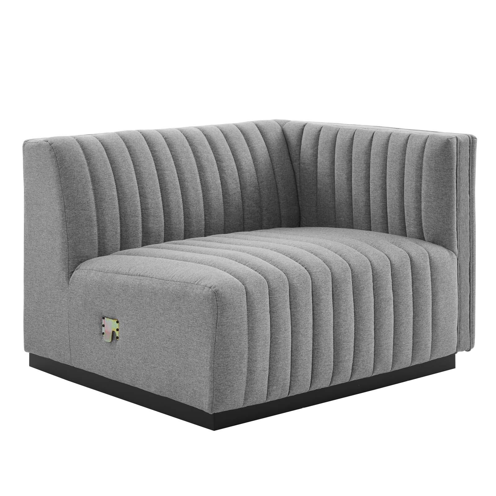Modway Furniture Modern Conjure Channel Tufted Upholstered Fabric 5-Piece Sectional - EEI-5796