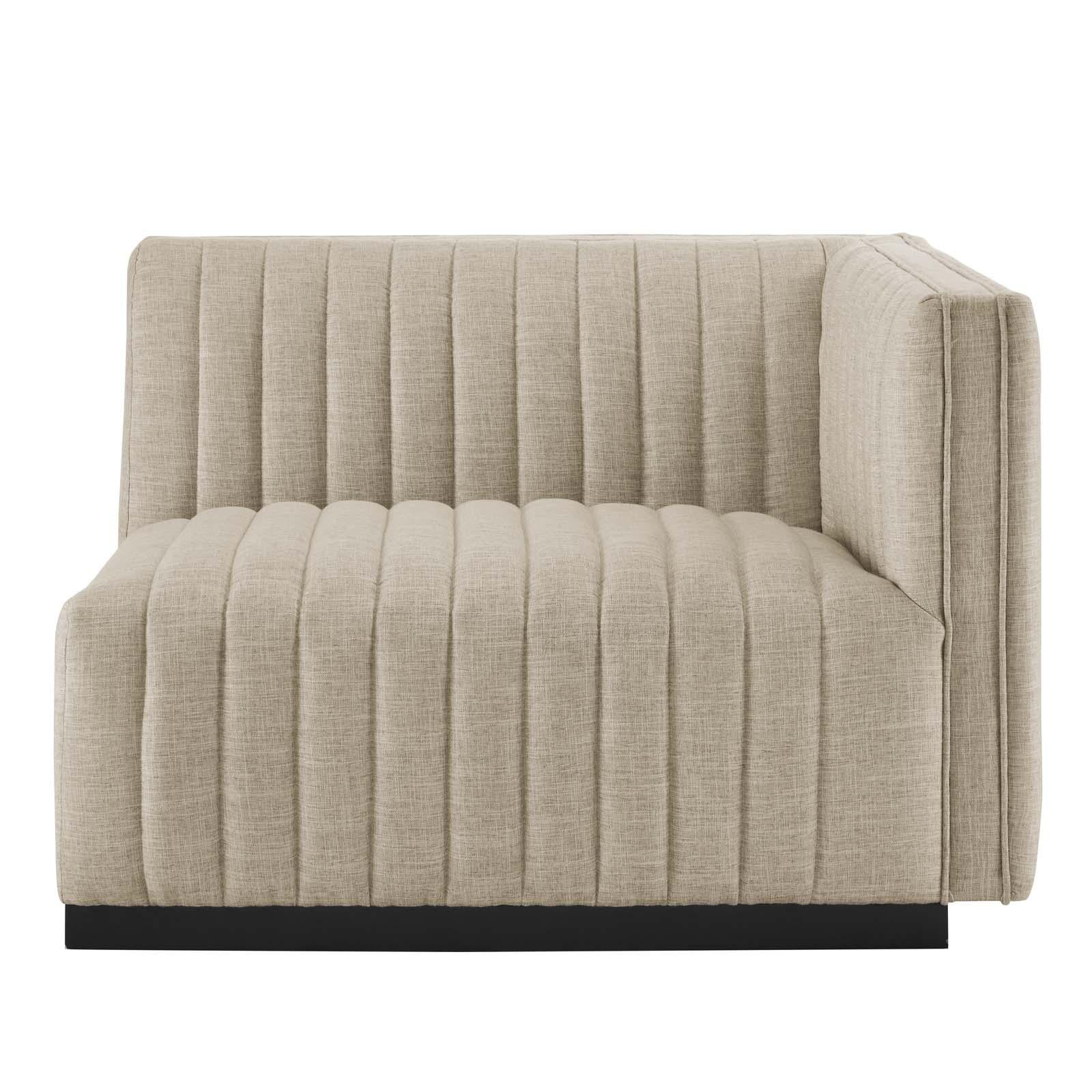 Modway Furniture Modern Conjure Channel Tufted Upholstered Fabric 5-Piece Sectional - EEI-5797