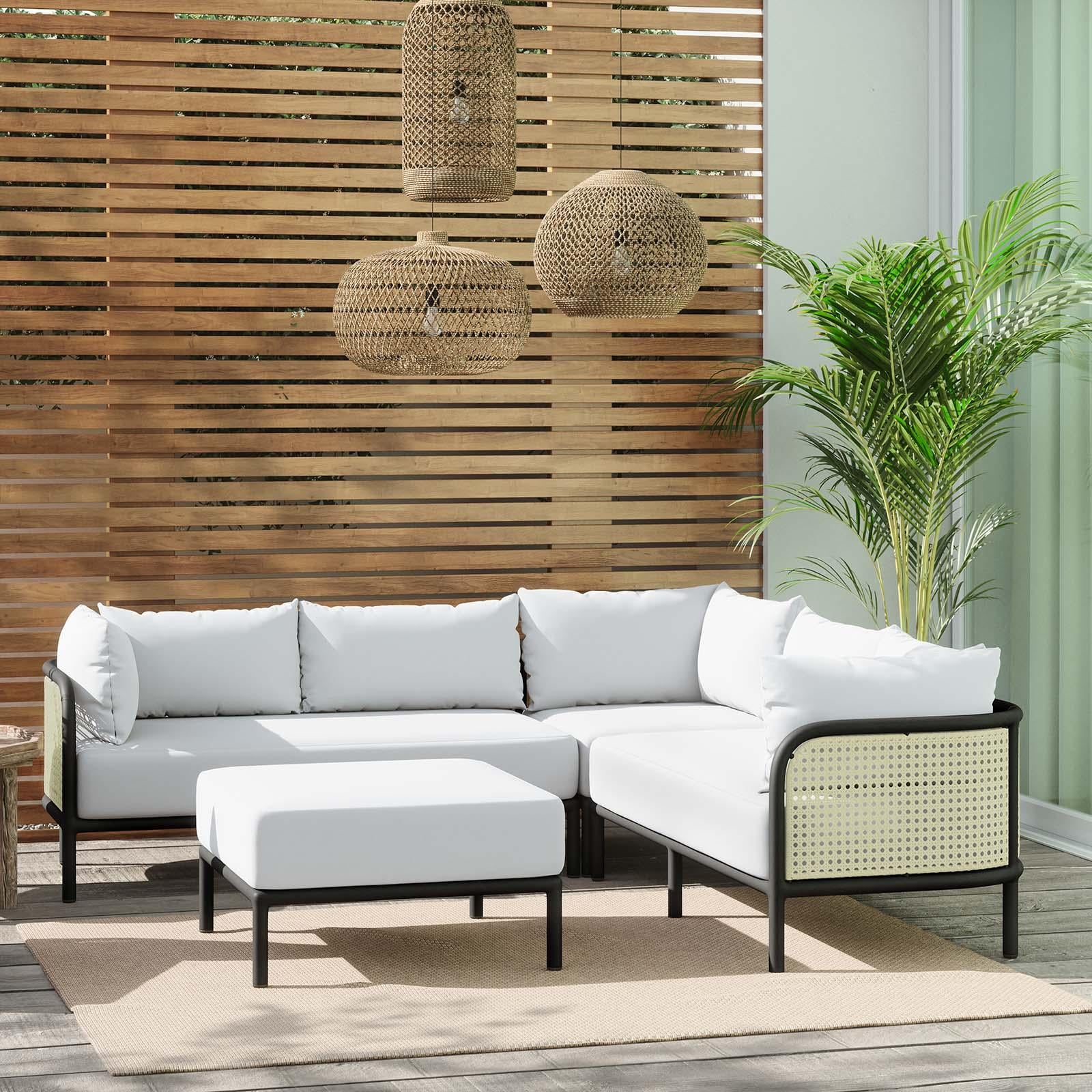 Modway Furniture Modern Hanalei Outdoor Patio 4-Piece Sectional - EEI-5803