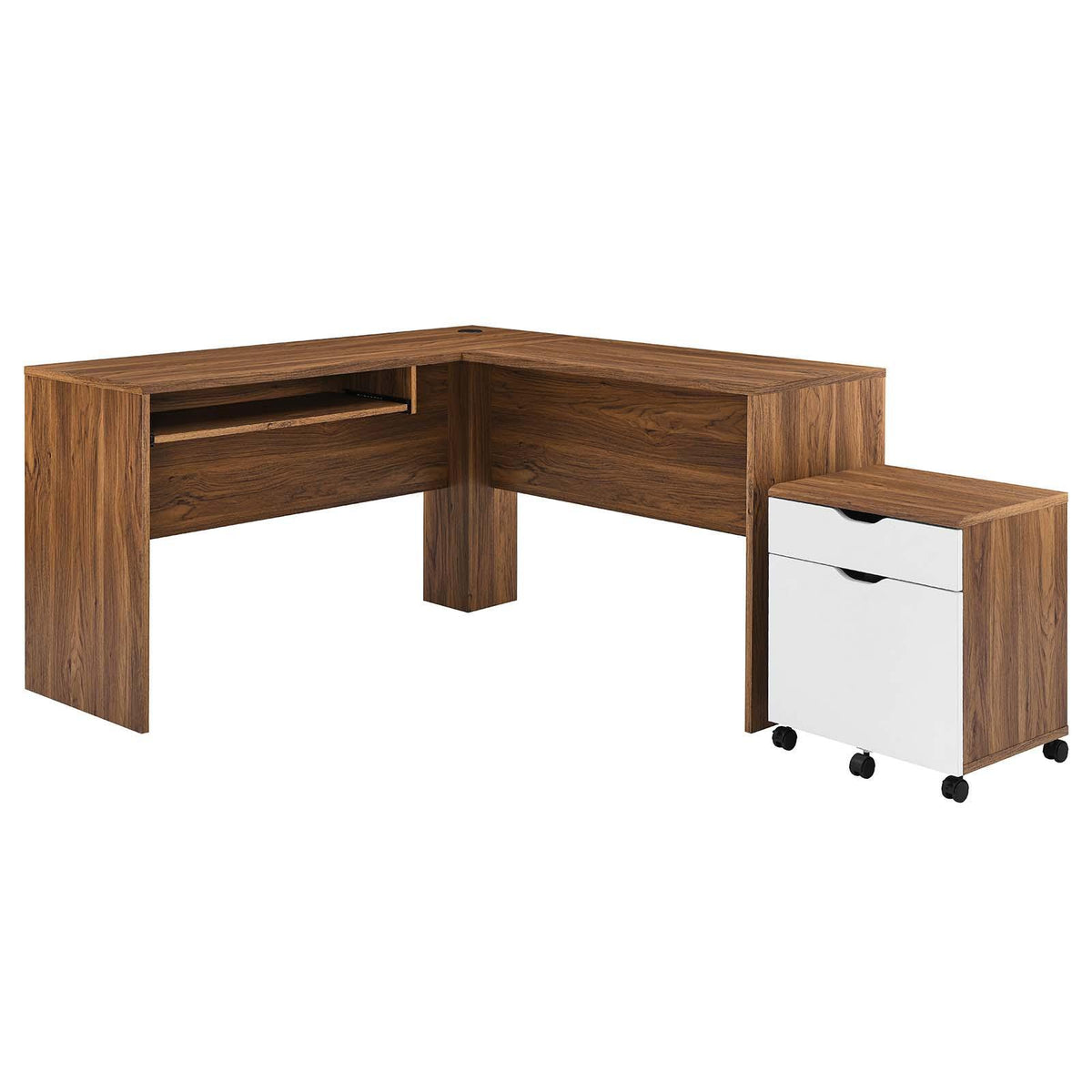 Modway Furniture Modern Envision Wood Desk and File Cabinet Set - EEI-5823