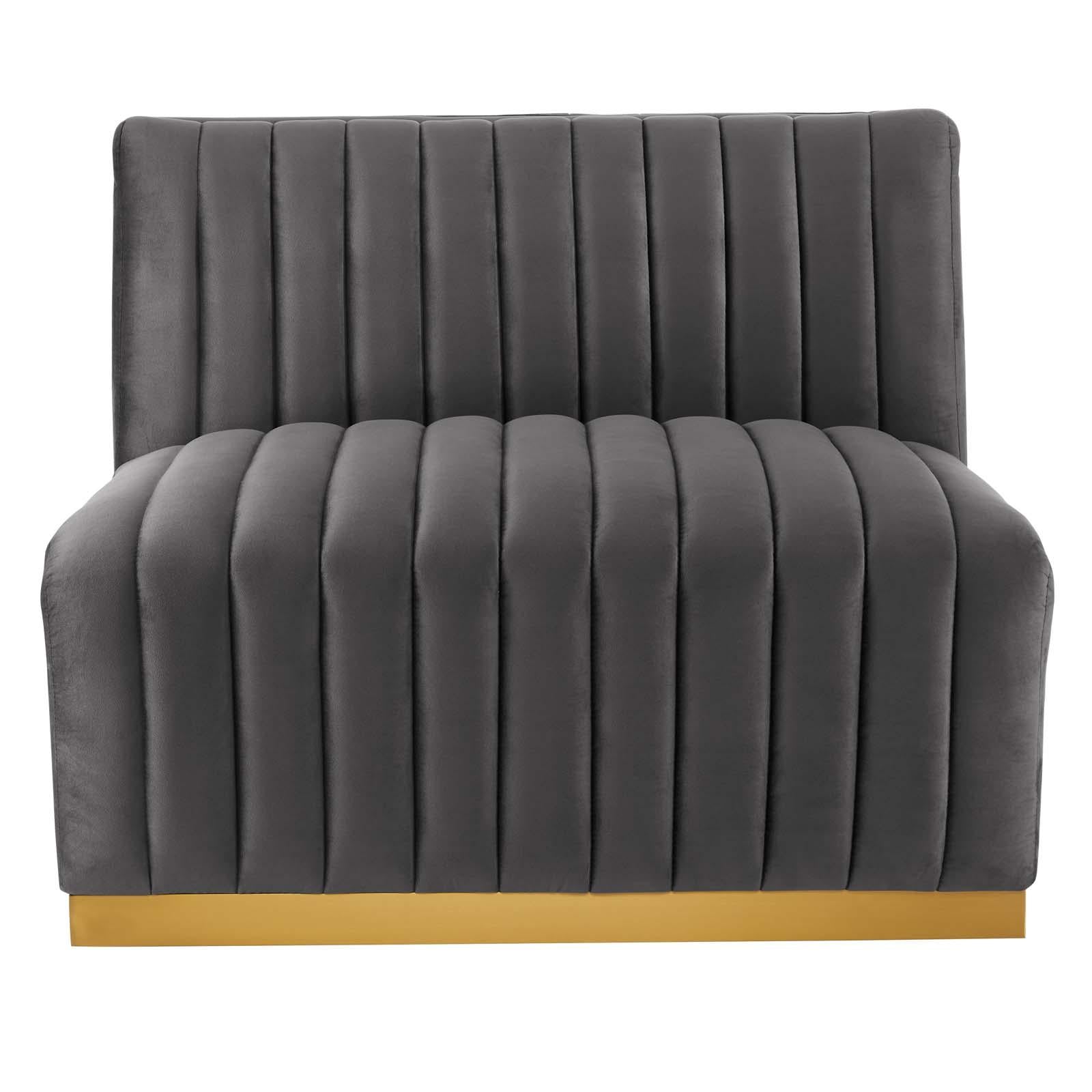 Modway Furniture Modern Conjure Channel Tufted Performance Velvet 5-Piece Sectional - EEI-5850