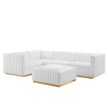 Modway Furniture Modern Conjure Channel Tufted Performance Velvet 5-Piece Sectional - EEI-5852