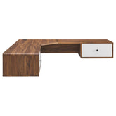 Modway Furniture Modern Transmit 55" Wall Mount Corner Wood Office Desk - EEI-5863
