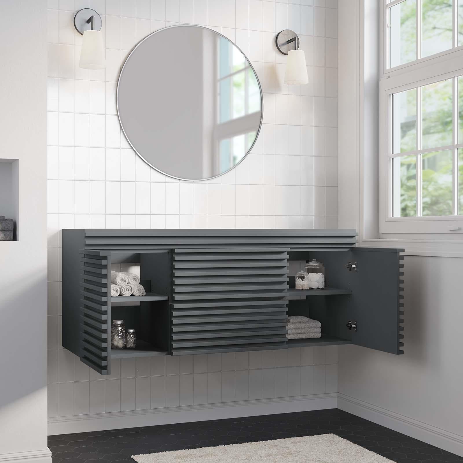 Modway Furniture Modern Render 48" Wall-Mount Bathroom Vanity Cabinet - EEI-5866