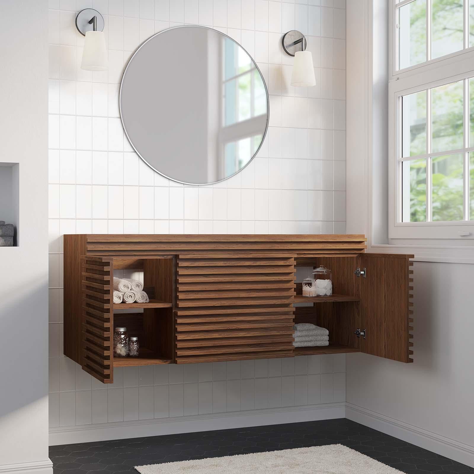 Modway Furniture Modern Render 48" Wall-Mount Bathroom Vanity Cabinet - EEI-5866