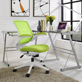 Modway Modern Edge White Base Adjustable Computer Office Chair EEI-596-Minimal & Modern
