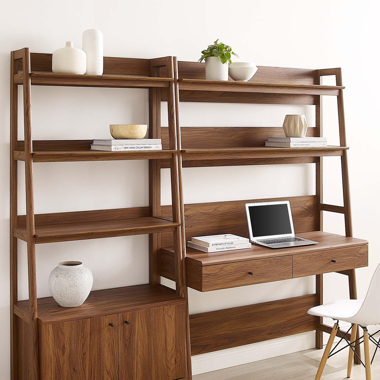 Modway Furniture Modern Bixby 2-Piece Wood Office Desk and Bookshelf - EEI-6112