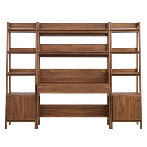 Modway Furniture Modern Bixby 3-Piece Wood Office Desk and Bookshelf - EEI-6114