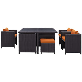 Modway Furniture Modern Inverse 9 Piece Outdoor Patio Dining Set - EEI-726