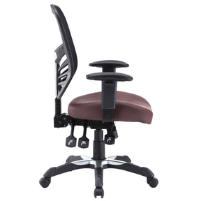 Modway Modern Articulate Vinyl Adjustable Computer Office Chair EEI-755-BLK-Minimal & Modern