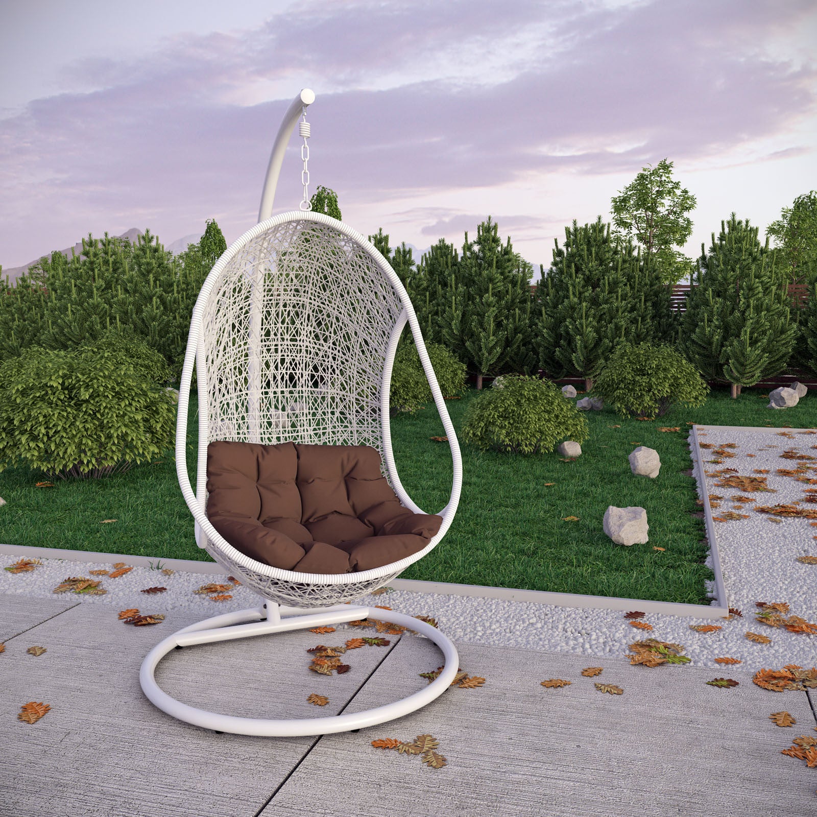 Modway Furniture Bestow Swing Outdoor Patio Lounge Chair EEI-807-SET-Minimal & Modern