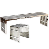 Modway Furniture Modern Gridiron Benches Set of 2 - EEI-868