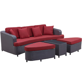 Modway Furniture Modern Monterey 4 Piece Outdoor Patio Sofa Set - EEI-992