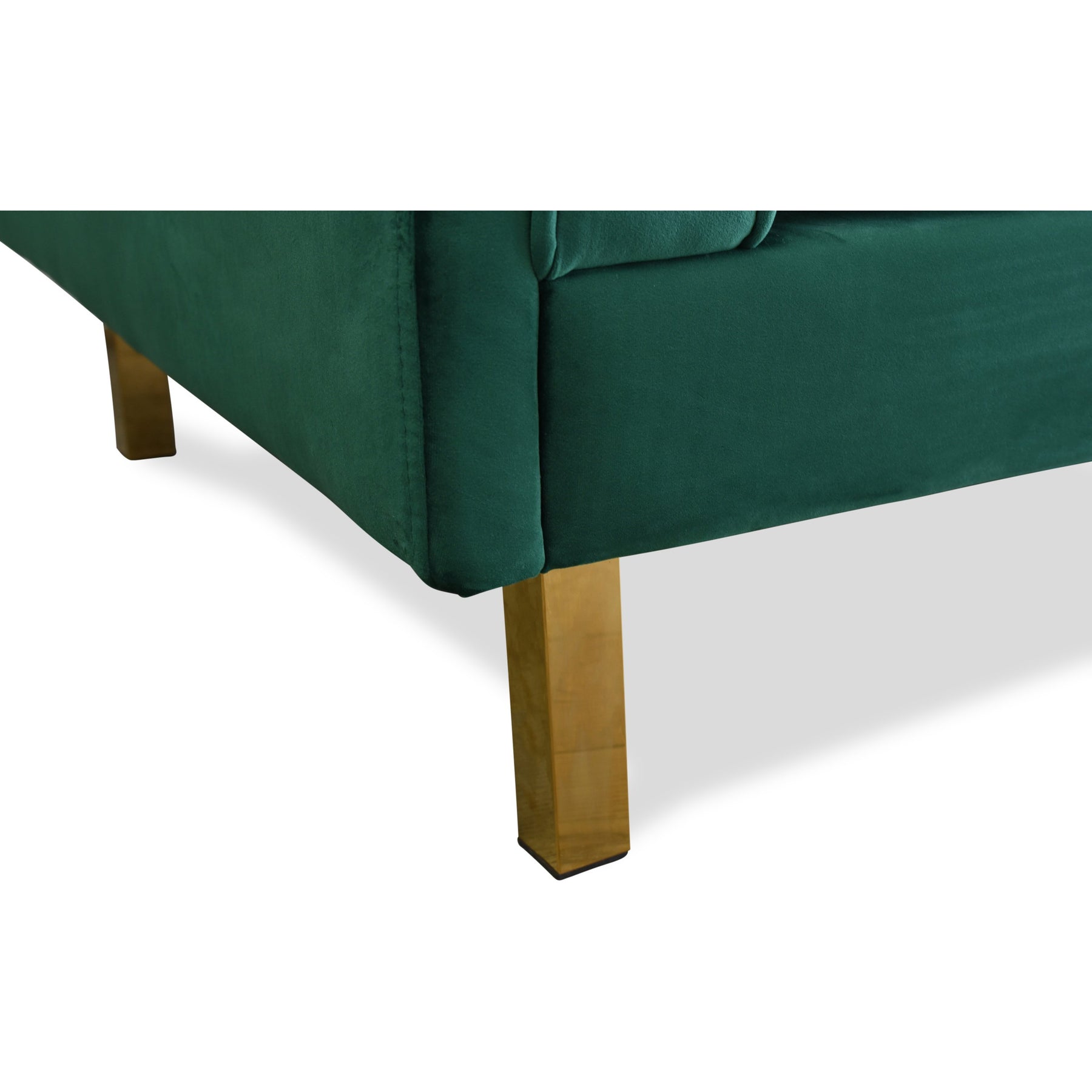 Edloe Finch Lexington Mid-Century Modern Velvet Sofa, Green Velvet