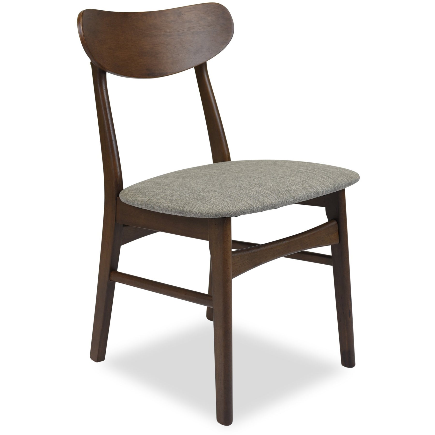 Edloe Finch Gramercy Mid-Century Modern Dining Chair in Light Grey, Set of 2