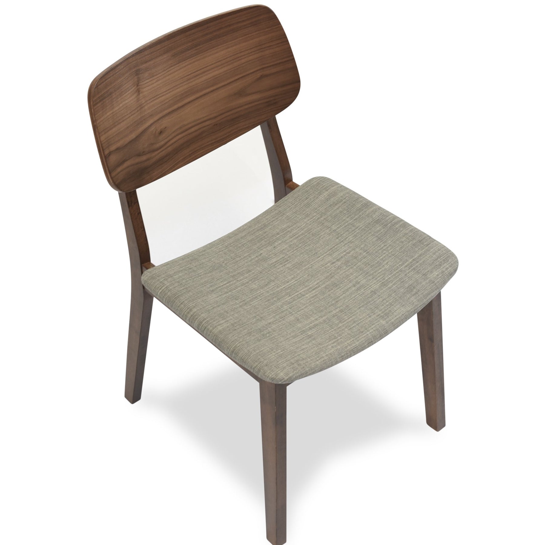 Edloe Finch Baldwin Mid-Century Modern Dining Chair in Light Grey, Set of 2